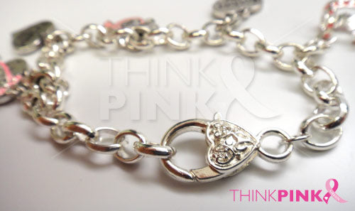 Breast Cancer Charm Bracelet