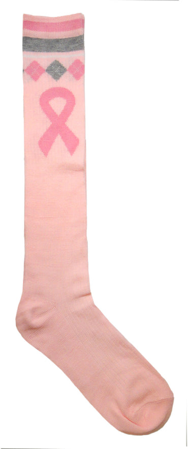Breast Cancer Awareness Knee High Tube Socks -Style 04