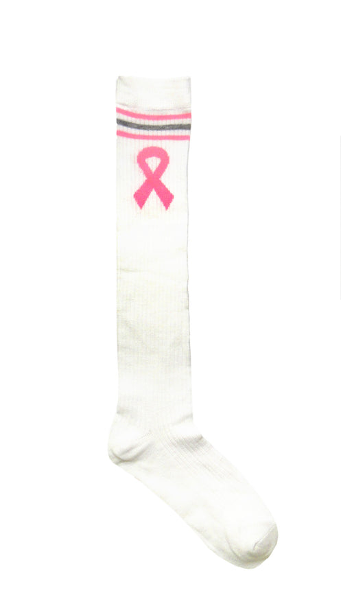 Breast Cancer Awareness Knee High Tube Socks -Style 01