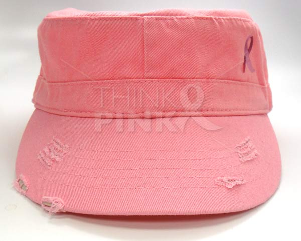 Pink Ribbon Military Cap