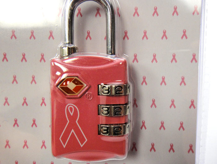 Pink Ribbon Luggage Lock