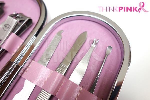 Pink Ribbon Light Pink Manicure Tool Set (7-Piece)