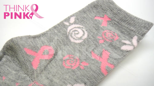 Breast Cancer Awareness 3 Pack Socks -Style 02