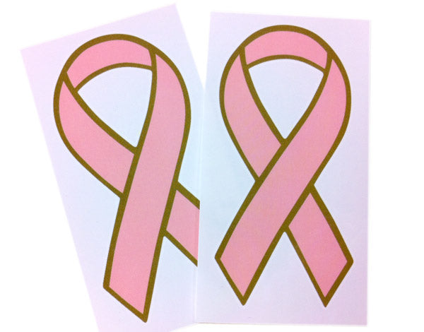 Pink Ribbon Tattoo Set of Two (2 pcs)