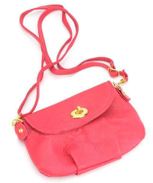 Pink Ribbon Small Shoulder Bag - Hot Pink