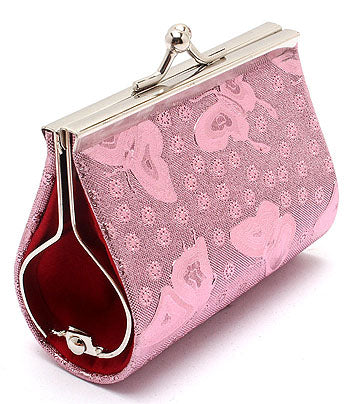 Breast Cancer Butterfly Lace Pink Coin Purse