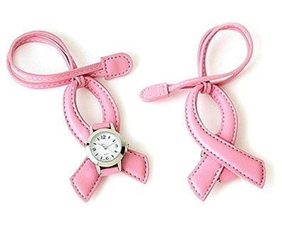 Pink Ribbon Hanging Watch
