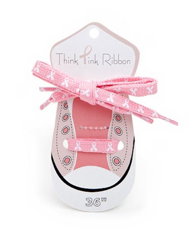 Pink Ribbon Shoelaces