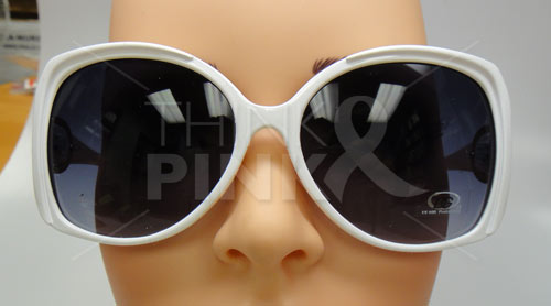Pink Ribbon Sunglasses - White